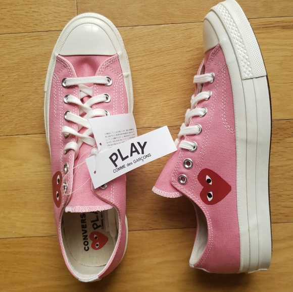 Converse Chuck PLAY Comme des Garçons pink sneakers mens 9 - Picture 7 of 9